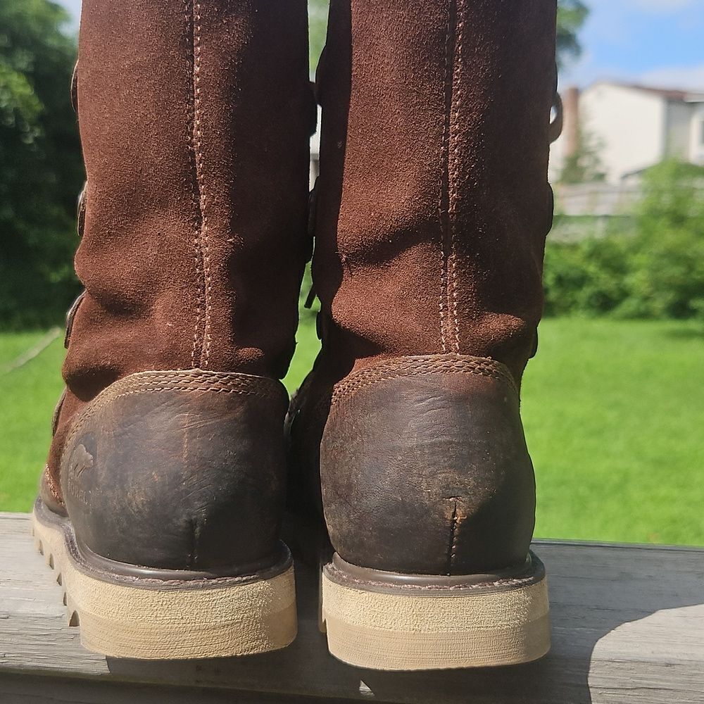 Sorel Women’s Brown Leather & Suede Lace-Up Boots Size 7 - Picture 7 of 9